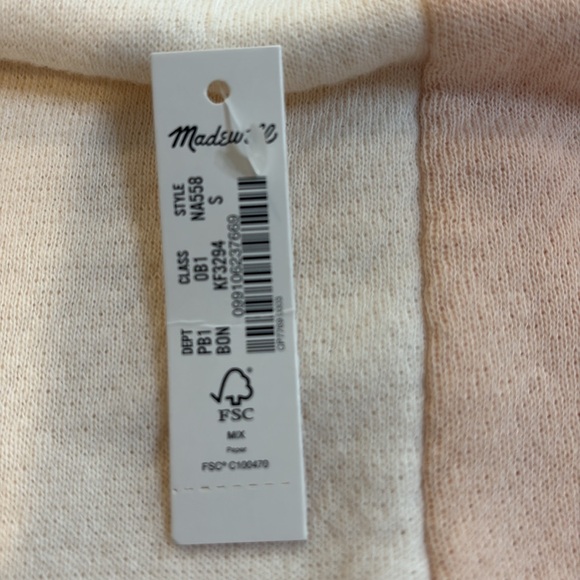 Madewell MWL Airyterry
Colorblock Crop Sweatshirt-Small. B8 - Picture 8 of 12